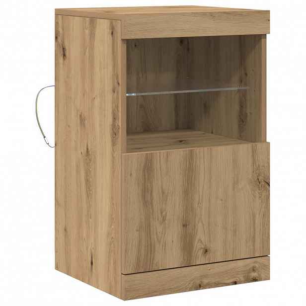 vidaXL LED komoda Artisanový dub 41 x 37 x 67 cm Kompozitní dřevo