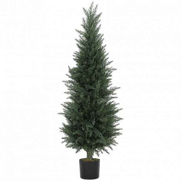 HOMCOM UMĚLÝ cypřiš velký 120 cm Umělá rostlina, umělé rostliny v květináči