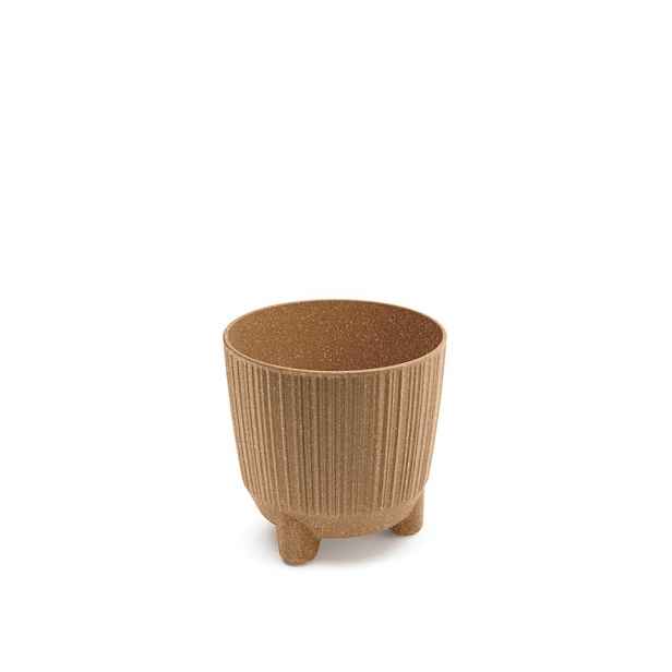 Prosperplast Květináč RYFOS N ECO WOOD hnědý matný, varianta 16,8 cm