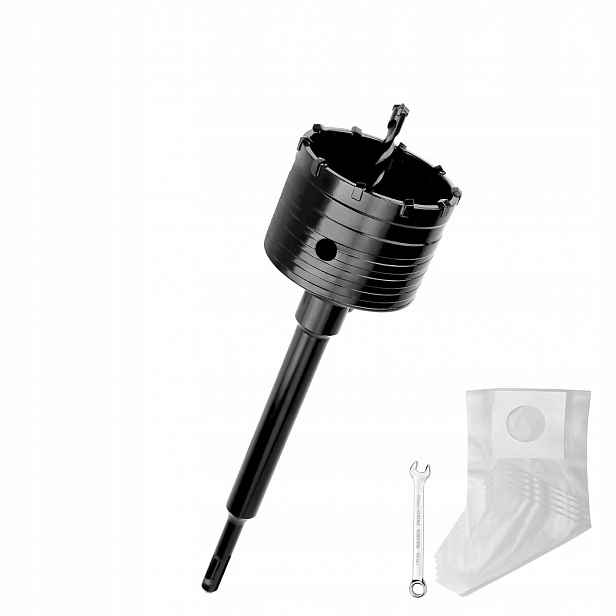 Vrták 82 mm s prodloužením Sds Plus 220 mm a 4-břitým středícím vrtákem