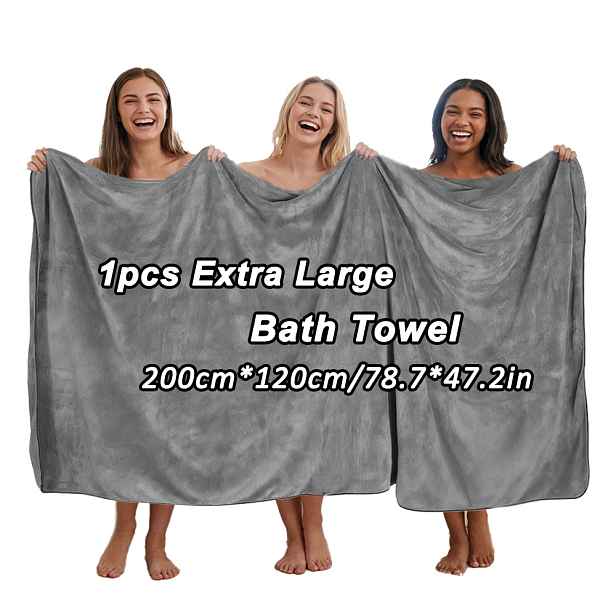 TEMU 1 ks Extra Velký Barevný Osuška / 1 ks Barevná Osuška, Mikrovlákno, 200X120Cm/78.7X47.2In 70X140Cm/27.6X55In, Dostupné v Různých Barvách, Vysoce