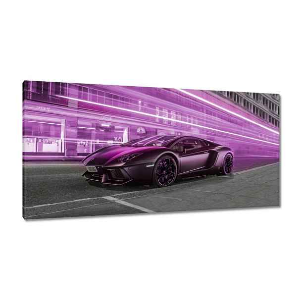 Obrazy 115x55 Fialové sportovní auto
