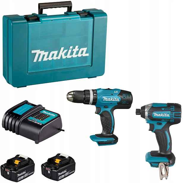 Sada Combo Makita DLX2142S 18V Lxt 2x3Ah DHP453Z+">152, kufr