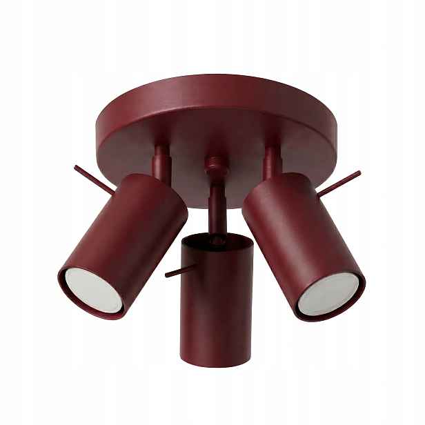 Stropní Svítidlo Ring 3P burgundský Stropní svítidlo kruh se 3 trubkami Lampa Sollux