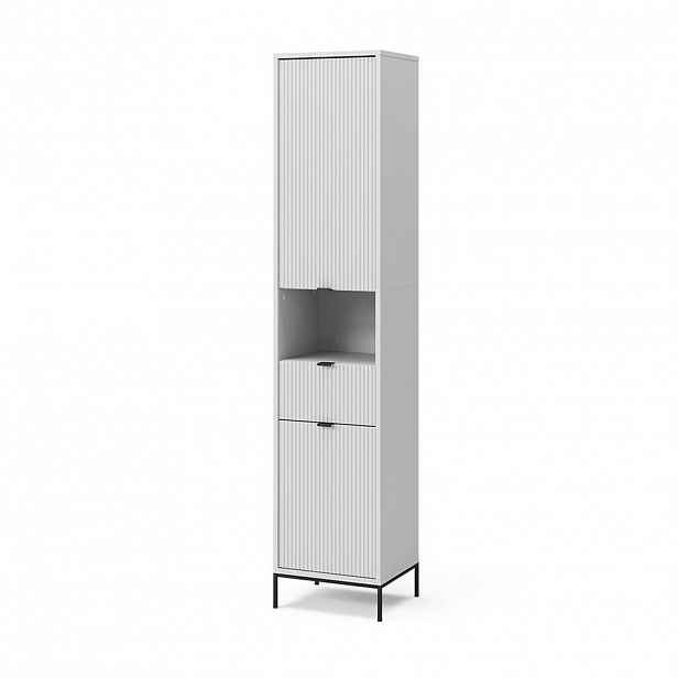 Vicco KOUPELNOVÁ SKŘÍŇKA Eliza Bílá 40 x 190 cm s dvířky a zásuvkou