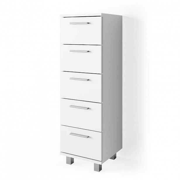 Vicco SKŘÍŇKA DO KOUPELNY Ilias Bílá 30 x 95 cm