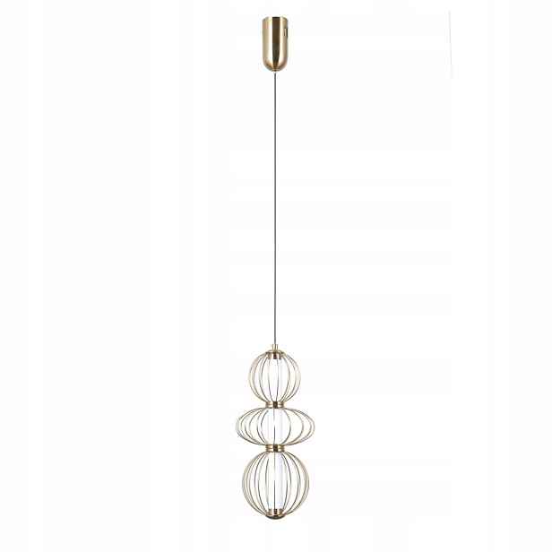 Závěsná lampa Zwis Pendel Led Rabel Zlatá 3xLED 10W 713lm Moderní Italux