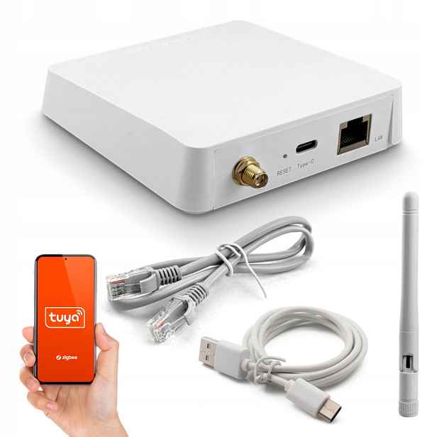 Brána Zigbee Centrála Apple Home Mostek Lan RJ-45 Tuya Android