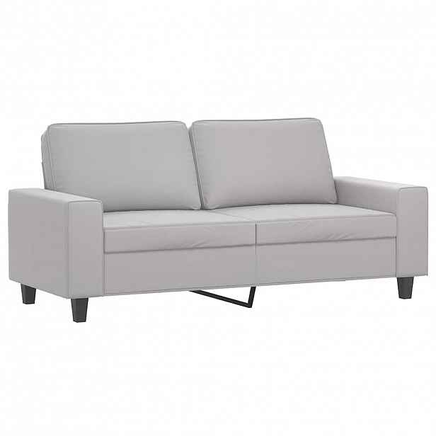 vidaXL 2místná pohovka světle šedá 140 cm tkanina z mikrovlákna