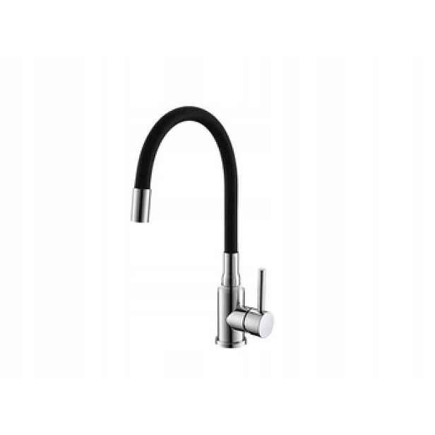 Alveus dřezová baterie Flexa chrom flexibilní ramínko černá 1147027