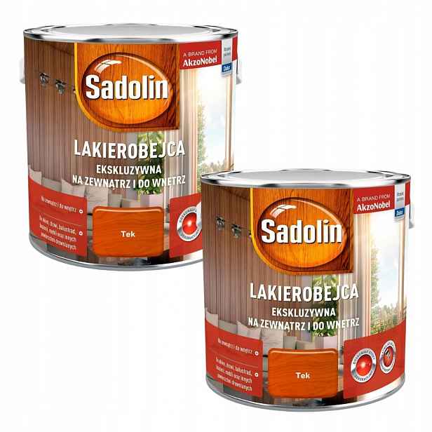 Set Sadolin Lakobejca 2x2,5L Exkluzivní Na Dřevo Tek Tik Teak 5L