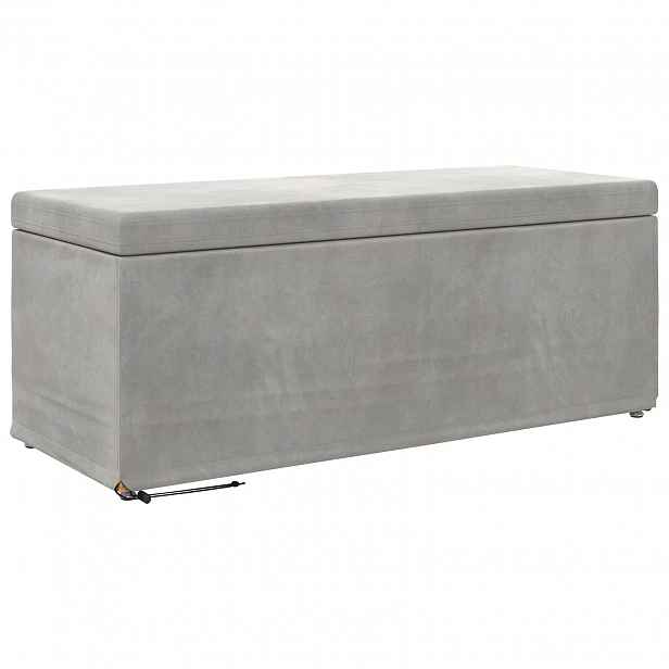 vidaXL Stolička Světle šedá 101 x 41 x 40 cm Samet a inženýrské dřevo