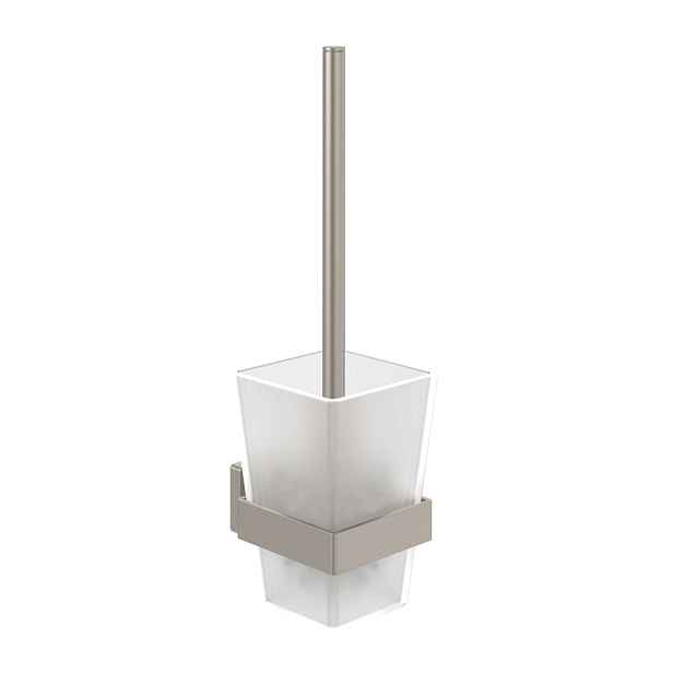 Villeroy & Boch Elements Striking - WC štětka nástěnná s držákem, sklo/matný kartáčovaný nikl TVA15201700064