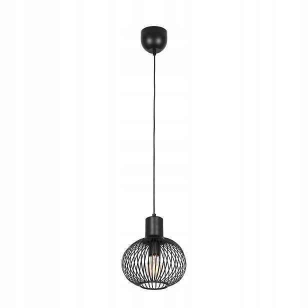 Závěsná lampa loft černá drátěná koule Ø23 cm 1xE27 10W nad stůl Trio