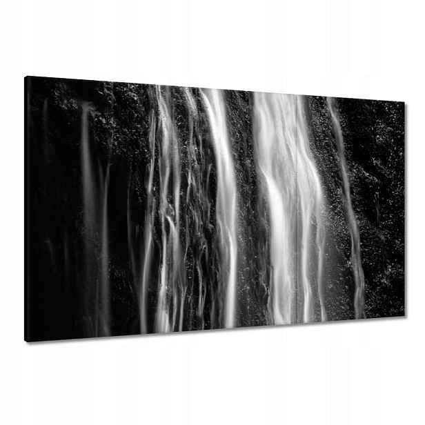 Obrazy 120x80 Vodopád Černobílý