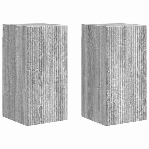 vidaXL TV wall cabinet 2 ks Šedá Sonoma Kompozitní dřevo