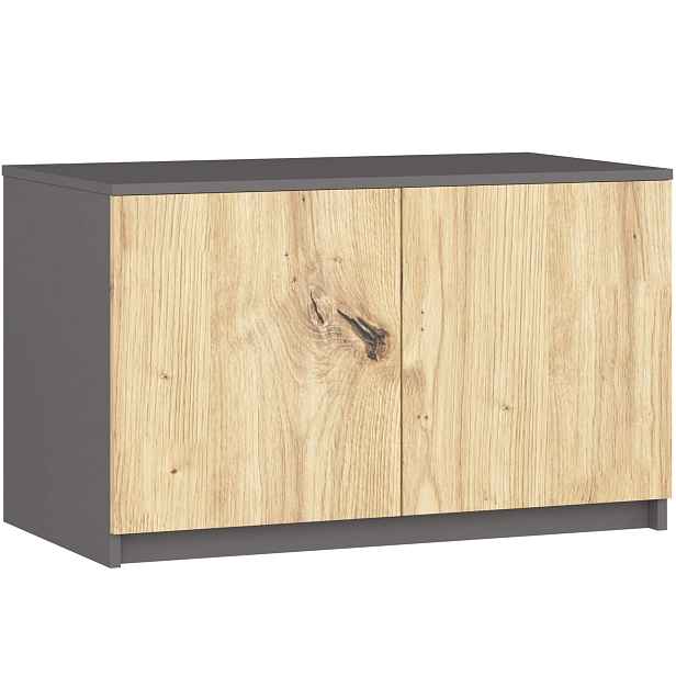 Ak furniture Nástavec na skříň CLP S90 90 cm dub Artisan/grafit