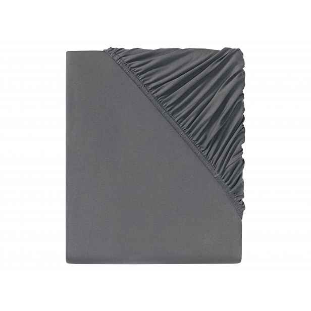 Livarno Home Žerzejové napínací prostěradlo, 90-100 x 200 cm (tmavě šedá)