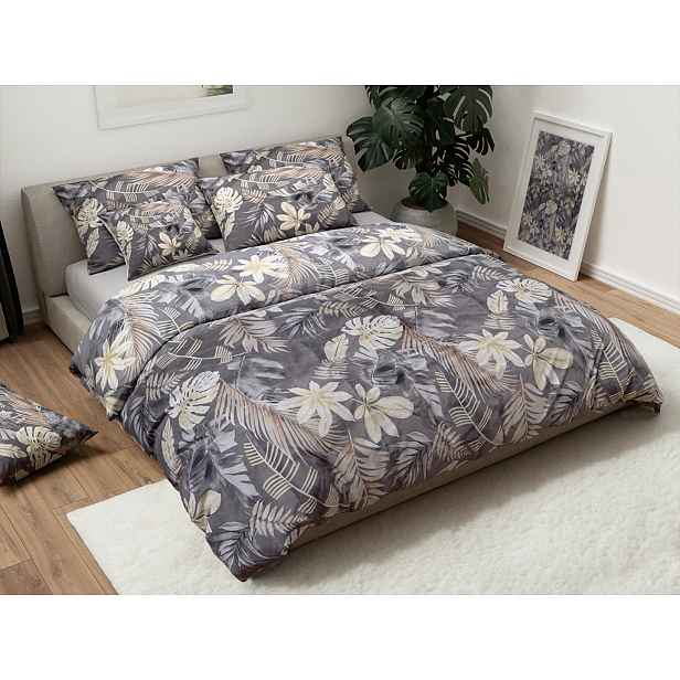 Povlečení z mikrovlákna LUVIO šedé hotelová kapsa Rozměr povlečení: 70 x 90 cm | 140 x 220 cm