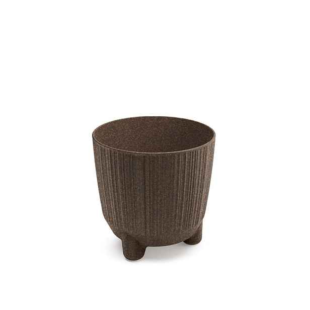 Prosperplast Květináč RYFOS N ECO WOOD kávový odstín matný, varianta 12,6 cm