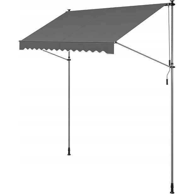 Rozpěrná balkonová sluneční roleta výsuvná 300 x 120 cm