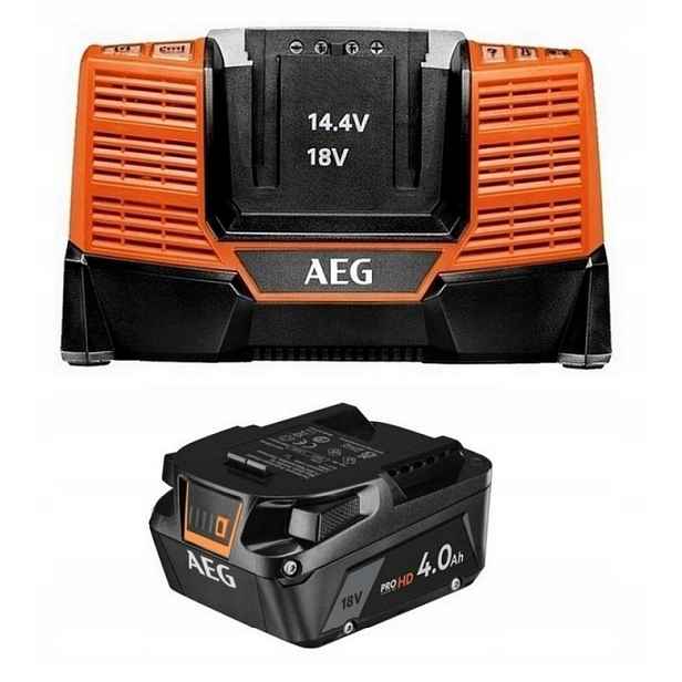 Aeg Akumulátor s nabíječkou Pro Hd 4,0Ah 18V Aeg SETL1840SHD Baterie 4 Ah