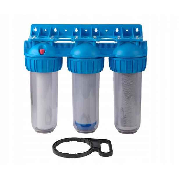Předfiltr vody 3-stupňový trubkový 1" s kompletní sadou filtrů Ibo IF-3