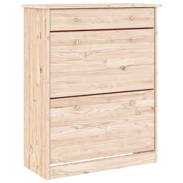 vidaXL Botník ALTA 77 x 35 x 96 cm masivní borové dřevo