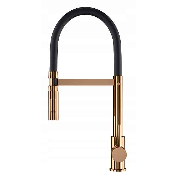 Kuchyňská Baterie Vento Flexibilní Ramínko Rose Gold Dřez Na Kohoutek