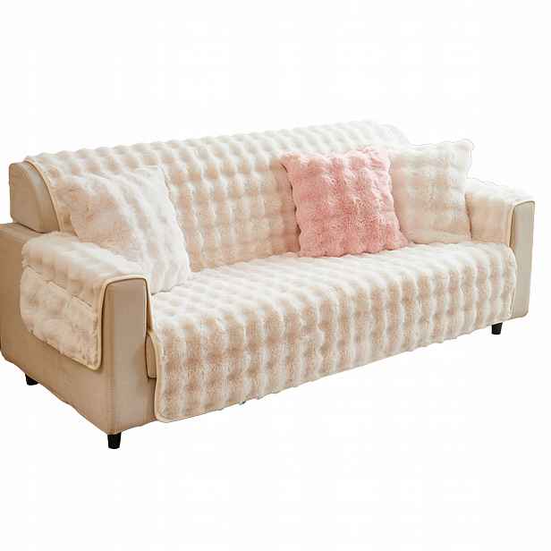 Potah Na 3MÍSTNOU Pohovku Polyester 190 X 279 CM, Béžový, Prošívaný