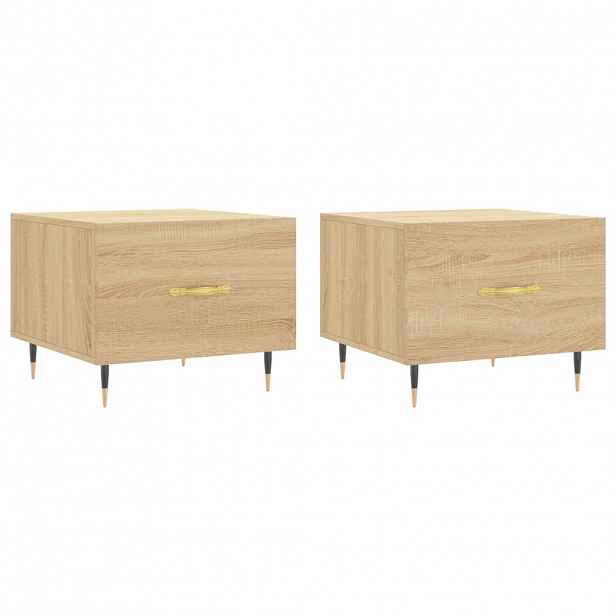 vidaXL Konferenční stolky 2 ks dub sonoma 50x50x40 cm kompozitní dřevo