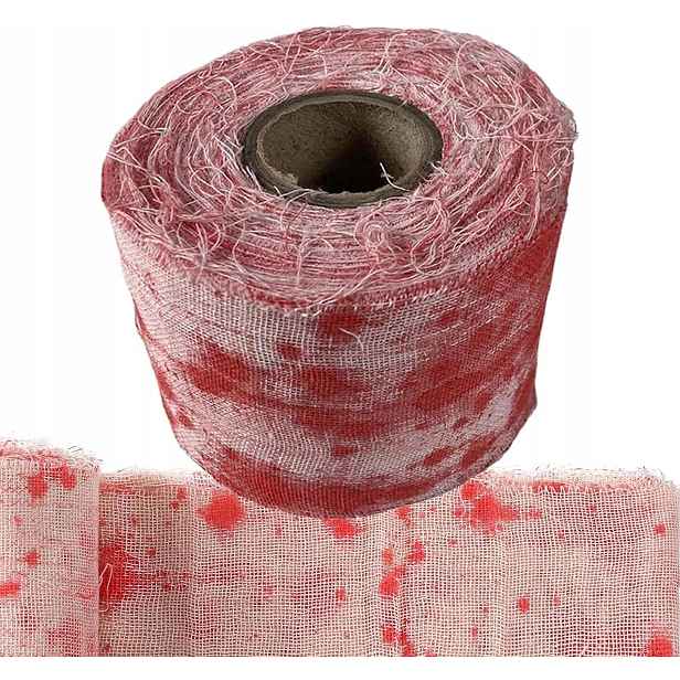 Bandáž Krvavá Krev Kostým Ozdoba Dekorace Okno Dveře Dům Halloween 10 m