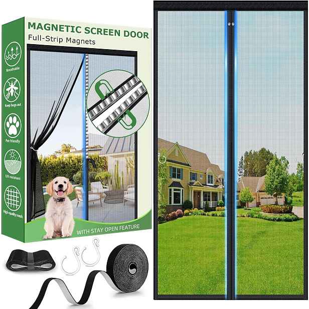 Moskytiéra se zavíráním na magnety, materiál ze skelného vlákna, rozměr 90x210 cm