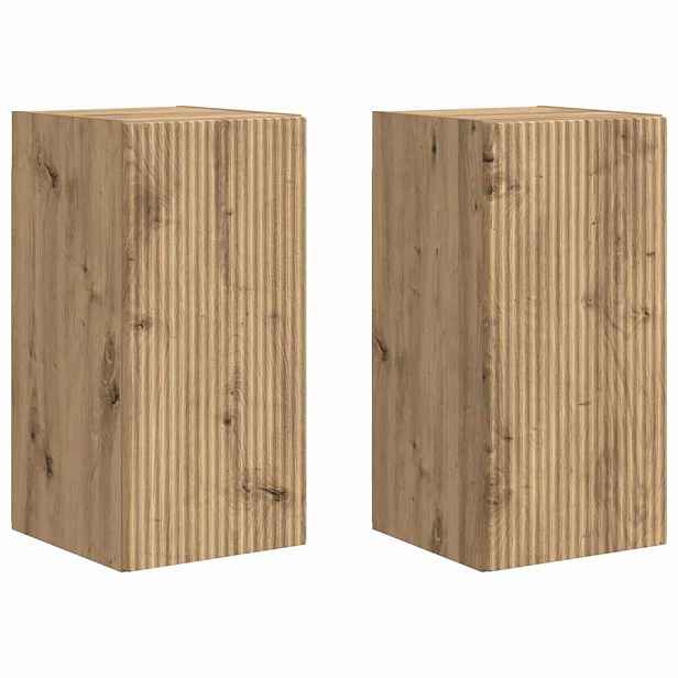 vidaXL TV wall cabinet 2 ks Umělecký dub Kompozitní dřevo