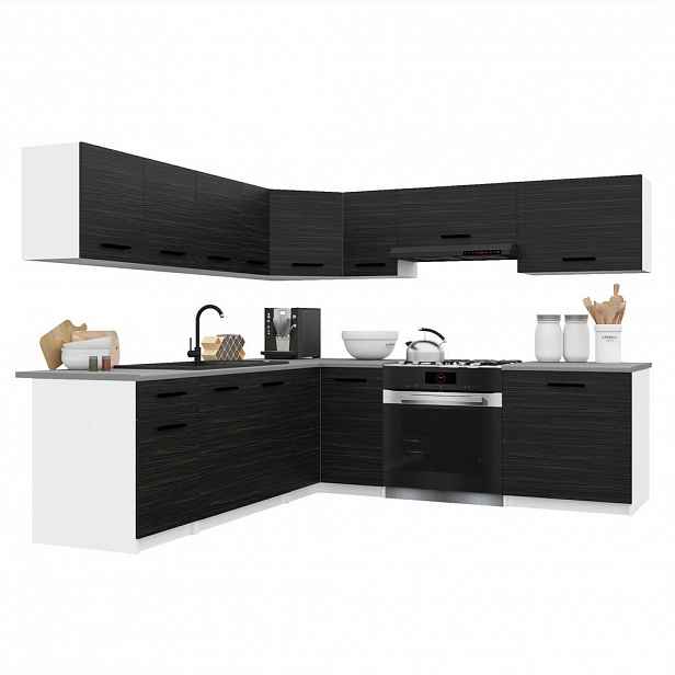 B BELINI GROUP KUCHYŇSKÁ LINKA Italia 7 420 cm , s pracovními deskami, Eben