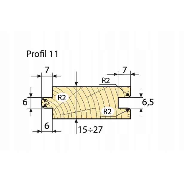 Faba Sada fréz pro podlahovou desku Z4 Hm 140x40xH34 mm Profil 11
