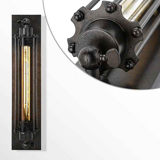Dvě retro nástěnné lampy, nástěnné svítidla v industriálním stylu, 47 cm