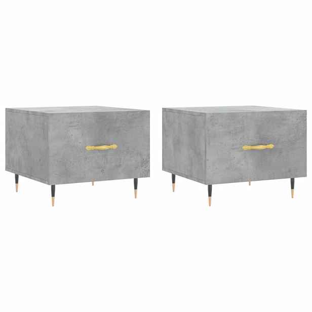 vidaXL Konferenční stolky 2 ks betonově šedé 50 x 50 x 40 cm kompozit