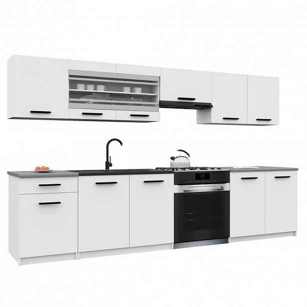B BELINI GROUP KUCHYŇSKÁ LINKA Italia 4 260 cm, s pracovními deskami, Bílá matná
