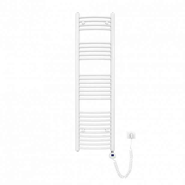 EMKE RADIÁTOR Elektrický zakřivený na ručníky, bílý, 140/40 cm