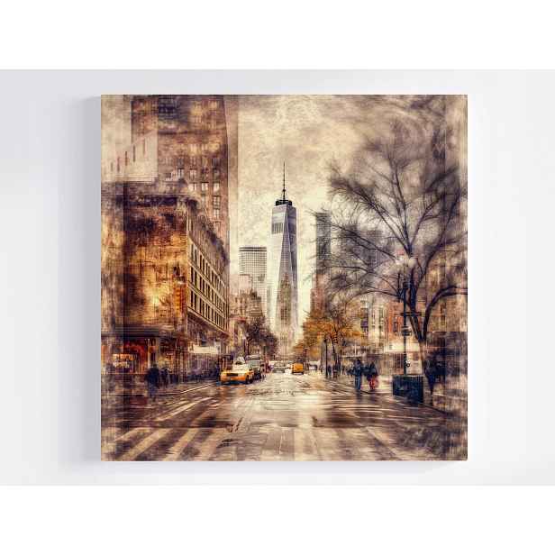 Obraz Na Plátně Canvas Město New York Manhattan Vintage 50x50