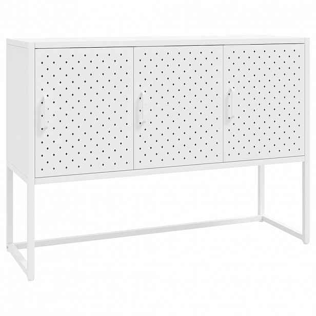 vidaXL Příborník bílý 105 x 35 x 75 cm ocel
