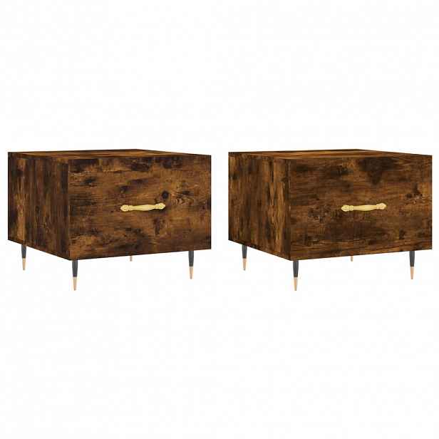 vidaXL Konferenční stolky 2 ks kouřový dub 50x50x40cm kompozitní dřevo