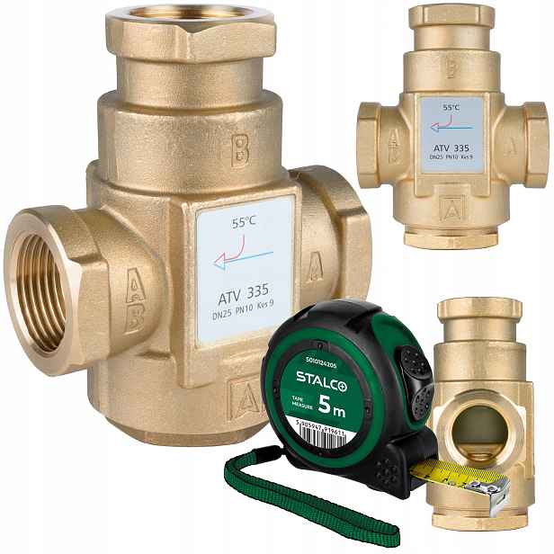 Teplotní Ventil Atv 335 DN25 Gw 1" Cal Kvs 9 m³/h Afriso 55°C Do Kotle