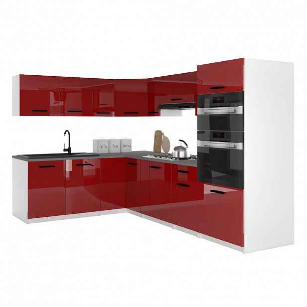 B BELINI GROUP KUCHYŇSKÁ LINKA Italia 8 420 cm , s pracovními deskami, Červená