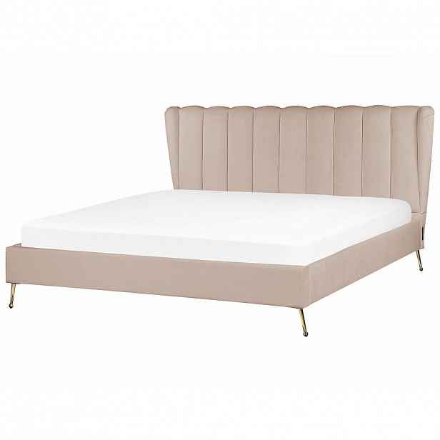 Beliani ČALOUNĚNÁ POSTEL 180/200 cm Taupe Miribel