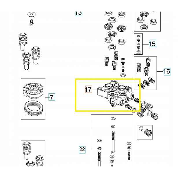 Blok válce čerpadla myčky PW235 Husqvarna 59261761