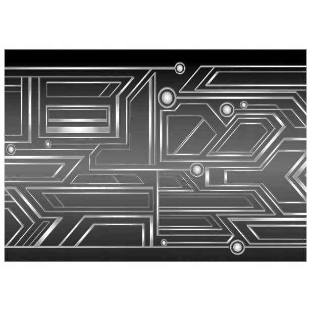 Fototapeta Šedo-stříbrná geometrie kov linie abstrakce 400x280 lepidlo