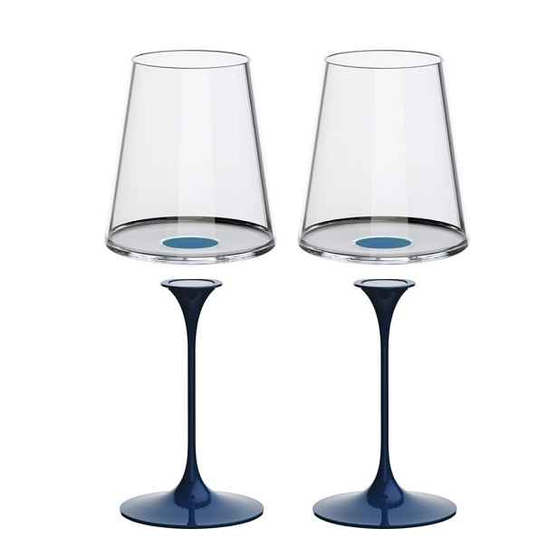 Sada 2 sklenice na červené víno + 2 stopky Trebonn SplitGlass Barva: modrá