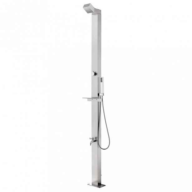 Zahradní sprcha 220 cm stříbrná